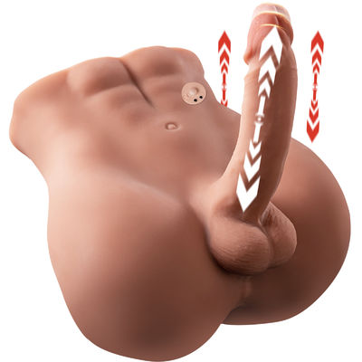 Good price Realistic Male Torso Masturbator Soft TPR Texture With Dildo Thrusting And Vibrating online
