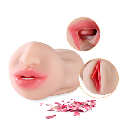 Good price 2 In 1 Realistic Vagina 3D Textured With Sexy Mouth Tight Channel Mens Pussy Stroker online