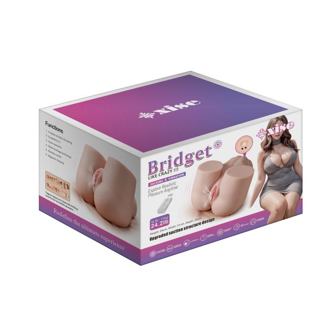 Remote Control TPR Vibrating Sucking Ass Masturbator 24lb Automatic Big Butt Masturbator