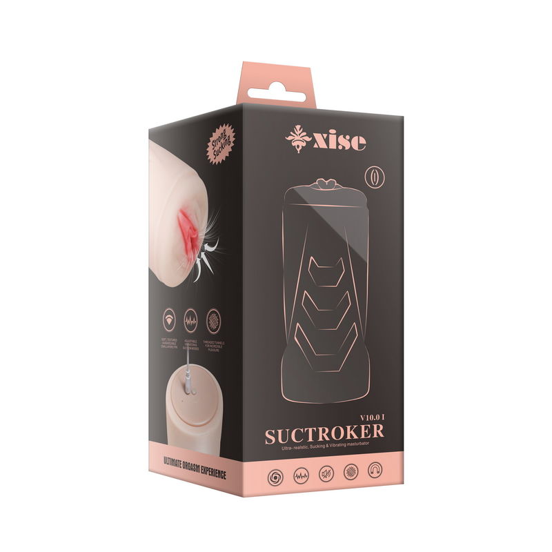 Realistic Sensation Sucking Vibrating Vagina Dual Layers Adult Pussy Stroker Toy