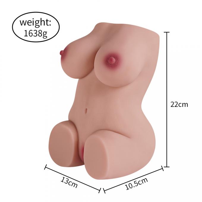 Vibrating sex doll realistic body masturbator in use