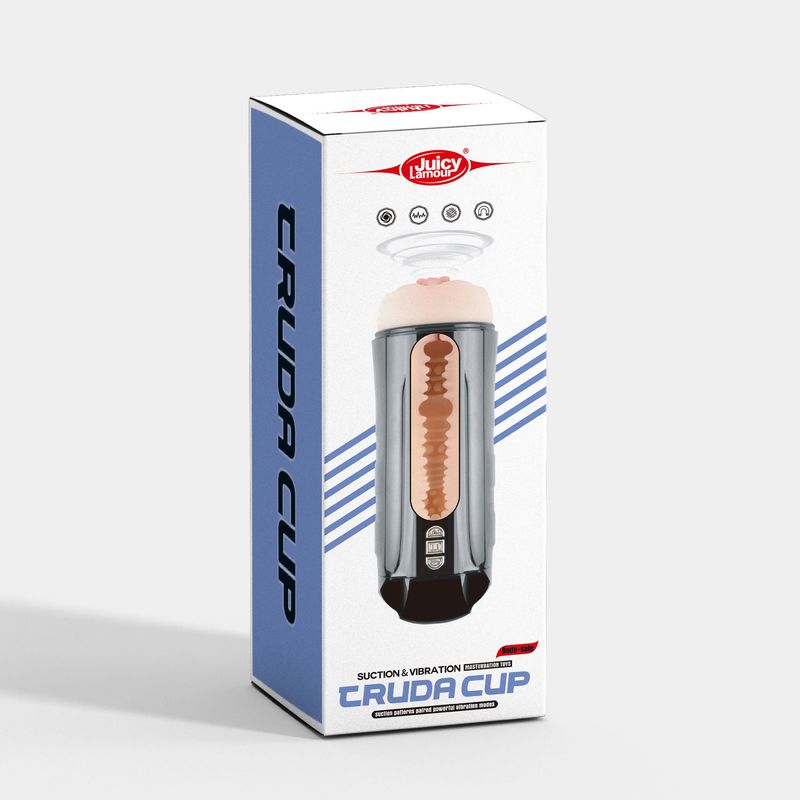 Juicy Lamour Vibration Masturbator Cup USB Charging With 5 Modes Suction 7 Patterns